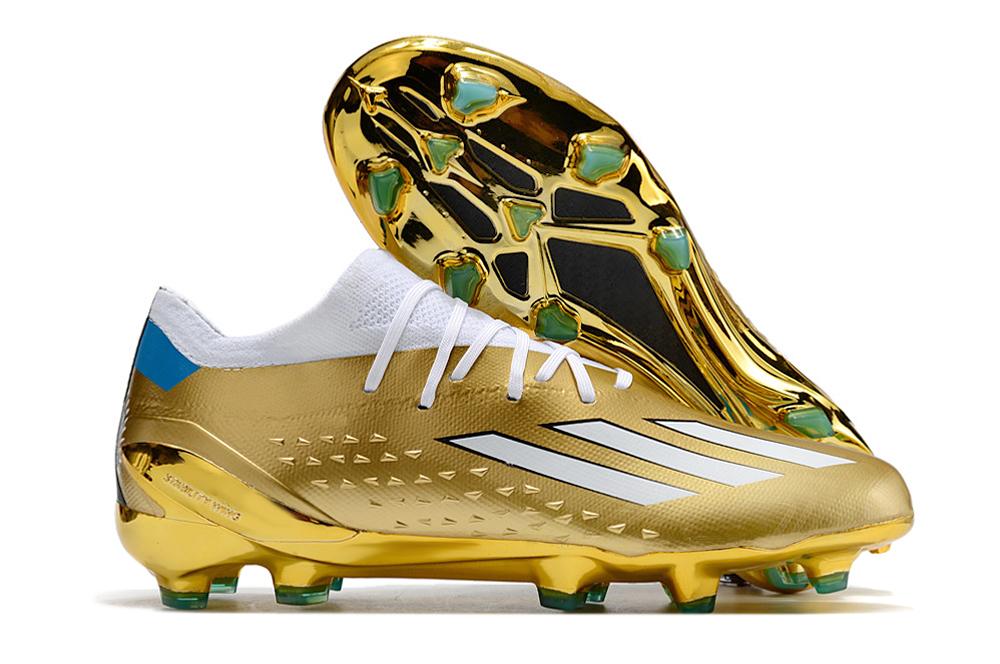 2023 Adidas X Speedportal .1 2022 World Cup Boots FG Gold Gold Football Boots-04