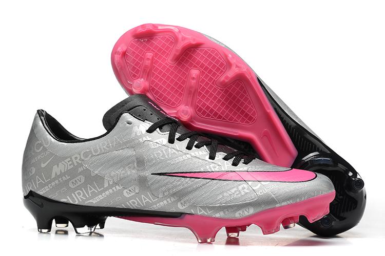 2023 New Nike Mercurial Vapor XV FG Gray Pink Football Shoes