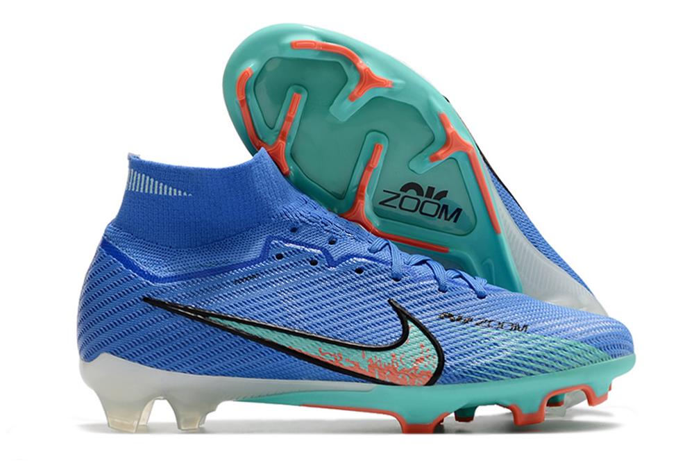 2023 Nike Air Zoom Mercurial Superfly IX Elite FG High Top Blue Football Boots-04