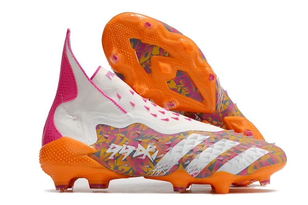 2023 Adidas PREDATOR FREAK + FG Yellow and White Football Boots-05